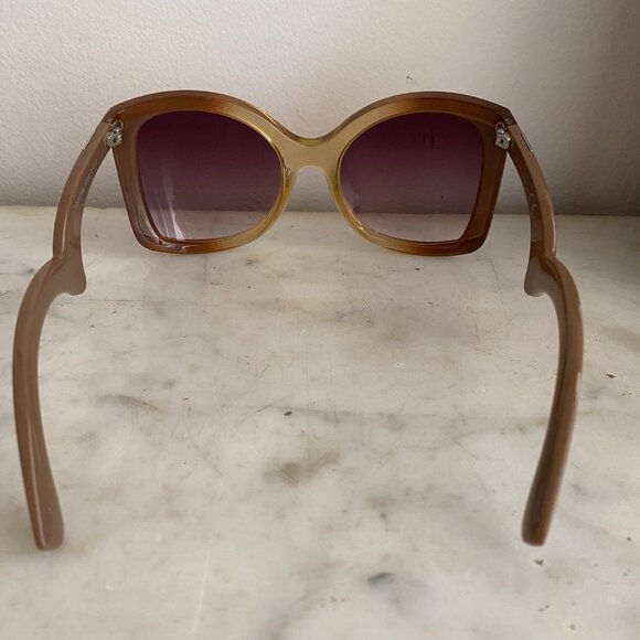 Taupe/Light Brown Oversized Sunglasses main image 6